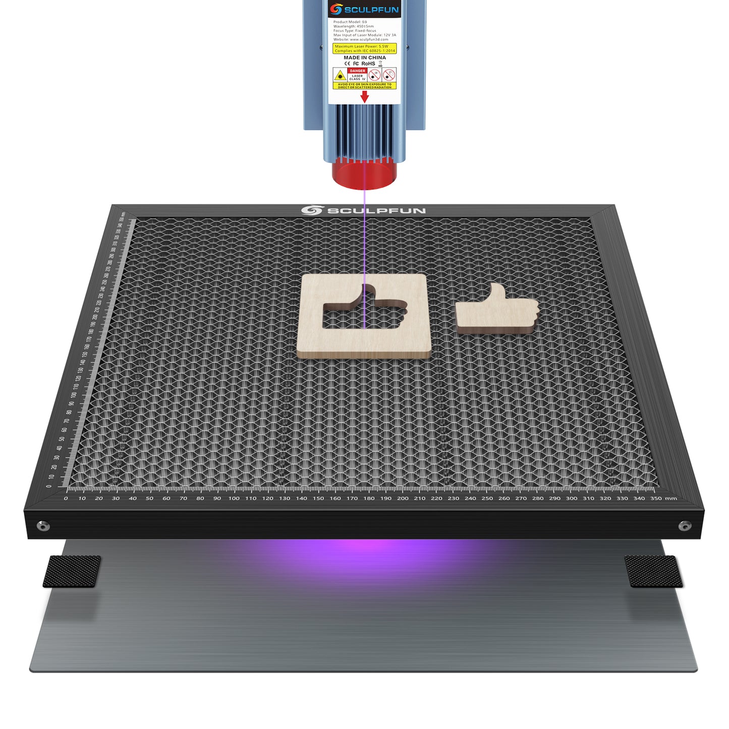 SCULPFUN Laser cutting Honeycomb Working Table Board Platform for CO2 or diode Laser Engraver Cutting Machine 400x400mm easy-observing table-protecting