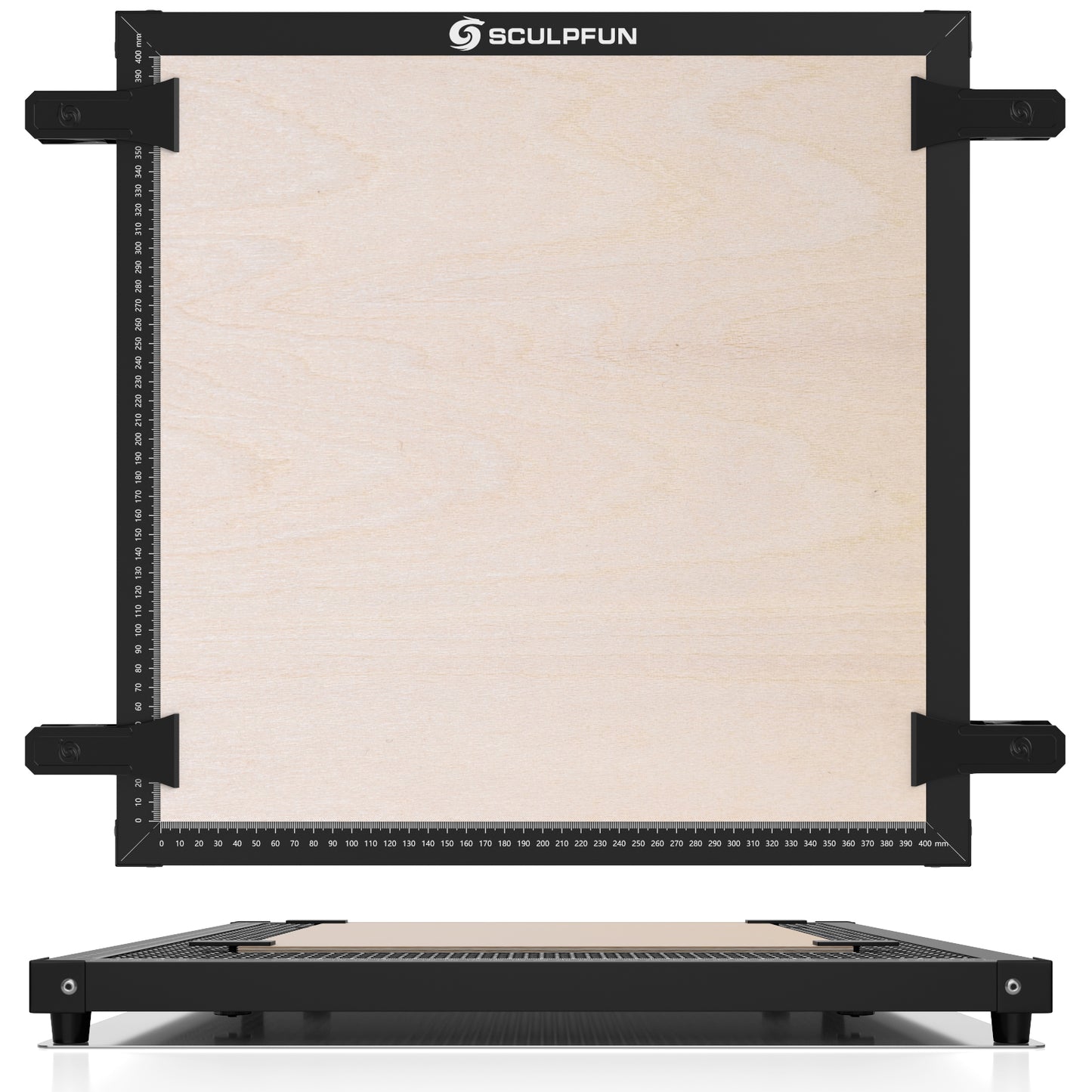 SCULPFUN H3 600x600mm Laser Cutting Honeycomb Panel Workbench Suitable for Diode, CO2 Laser Engraving Machine Professional metal clamps Easy to Observe Desktop Protection
