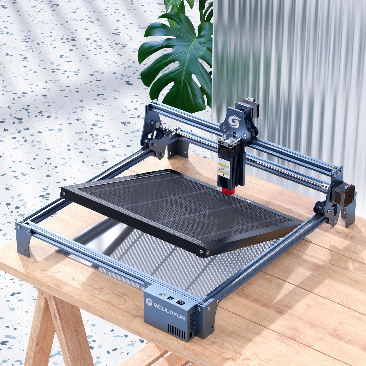 SCULPFUN Laser cutting Honeycomb Working Table Board Platform for CO2 or diode Laser Engraver Cutting Machine 400x400mm easy-observing table-protecting