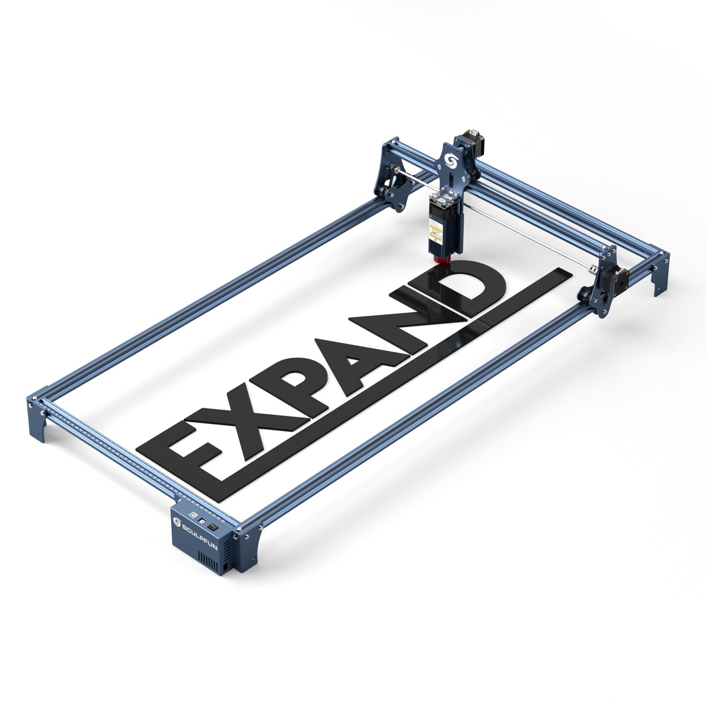 SCULPFUN engraving area expansion kit, used for expanding the engraving area of S6/S6pro/S9 engraving machine to 950x410mm V-slot aluminum shaft directly installed