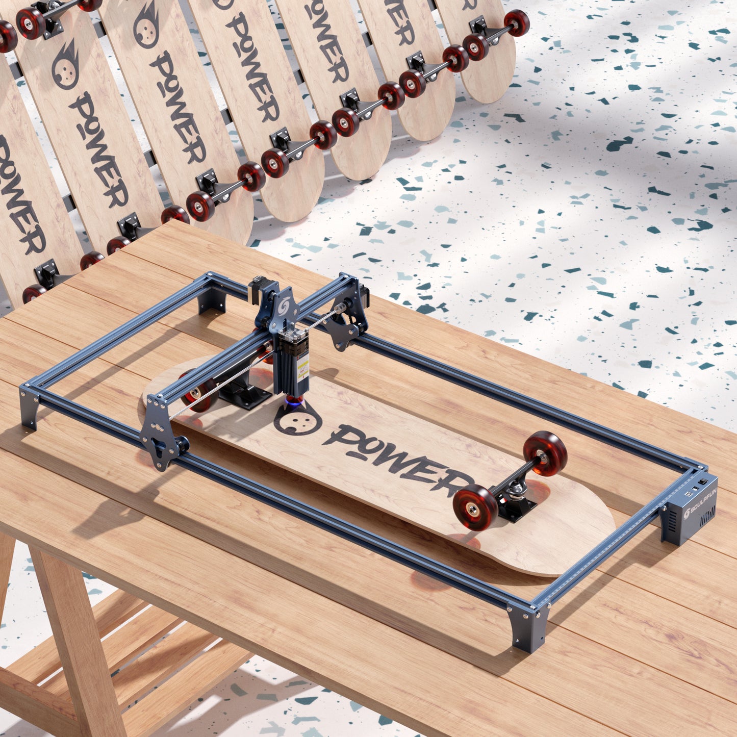 SCULPFUN engraving area expansion kit, used for expanding the engraving area of S6/S6pro/S9 engraving machine to 950x410mm V-slot aluminum shaft directly installed
