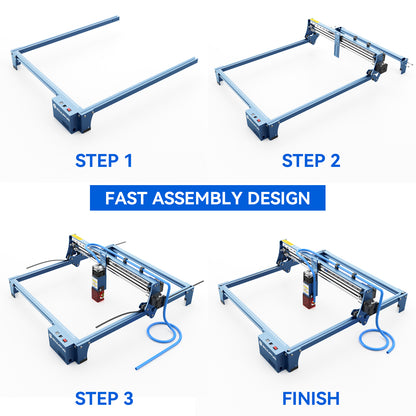 SCULPFUN S10 Laser Engraving Machine High-speed air assist  10W high-density laser  Industrial-grade precision  410x400mm engraving area  All-metal structure  Fast assembly design