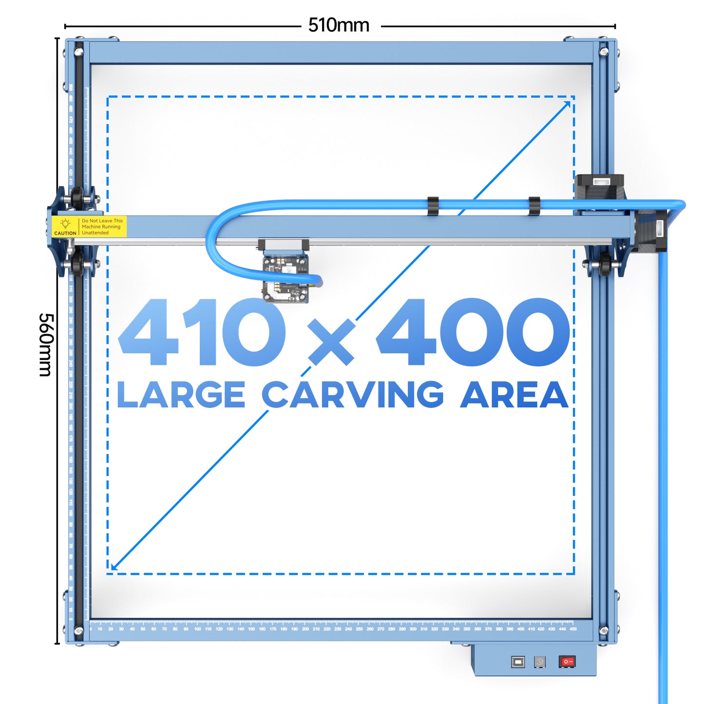 SCULPFUN S10 Laser Engraving Machine High-speed air assist  10W high-density laser  Industrial-grade precision  410x400mm engraving area  All-metal structure  Fast assembly design