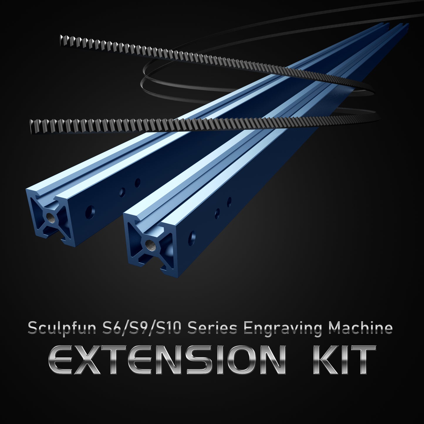 SCULPFUN S10 engraving area expansion kit, used for expanding the engraving area of S10/S9/S6pro/S6 engraving machine to 950x400mm V-slot aluminum shaft  directly installed