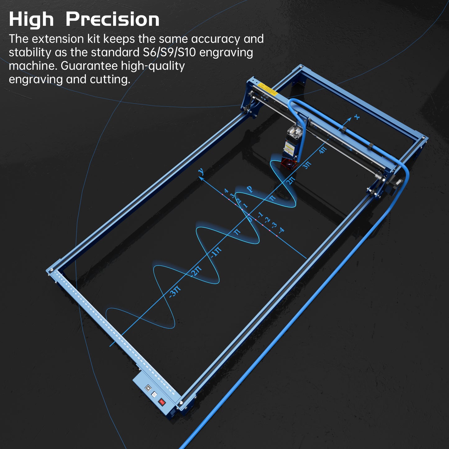 SCULPFUN S10 engraving area expansion kit, used for expanding the engraving area of S10/S9/S6pro/S6 engraving machine to 950x400mm V-slot aluminum shaft  directly installed