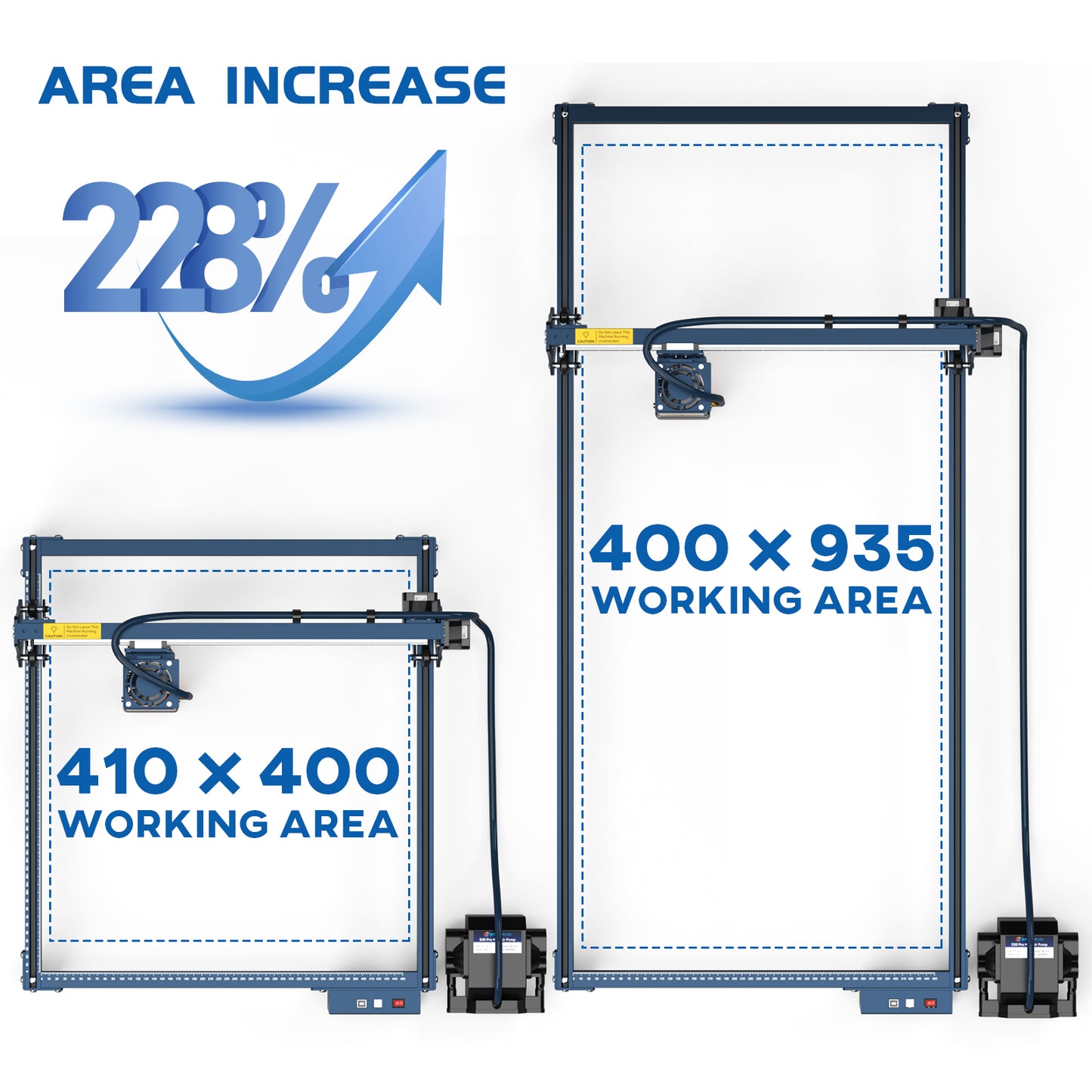 SCULPFUN S30 Series engraving area expansion kit, used for expanding the engraving area of S30/S30 Pro/S30 Pro Max engraving machine to 950x400mm V-slot aluminum shaft  directly installed