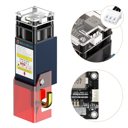 SCULPFUN S30 Pro Laser Module  Interchangeable Lens   Built-in Air Assist  10W High Density Laser  Clean Cutting For Laser Engraving Machine Laser Cutting Machine Wood Acrylic Cutting Tool