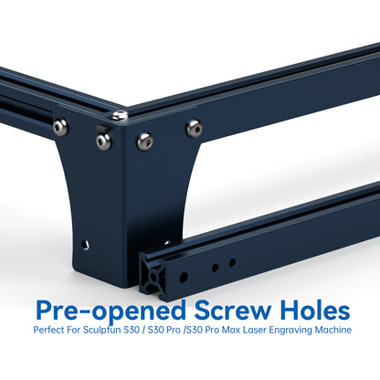 SCULPFUN S30 Series engraving area expansion kit, used for expanding the engraving area of S30/S30 Pro/S30 Pro Max engraving machine to 950x400mm V-slot aluminum shaft  directly installed