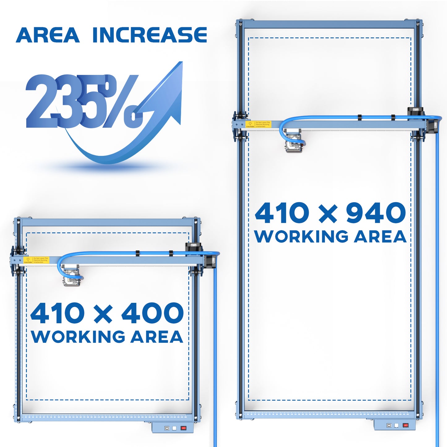 SCULPFUN S10 engraving area expansion kit, used for expanding the engraving area of S10/S9/S6pro/S6 engraving machine to 950x400mm V-slot aluminum shaft  directly installed