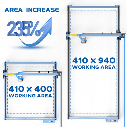 SCULPFUN S10 engraving area expansion kit, used for expanding the engraving area of S10/S9/S6pro/S6 engraving machine to 950x400mm V-slot aluminum shaft  directly installed