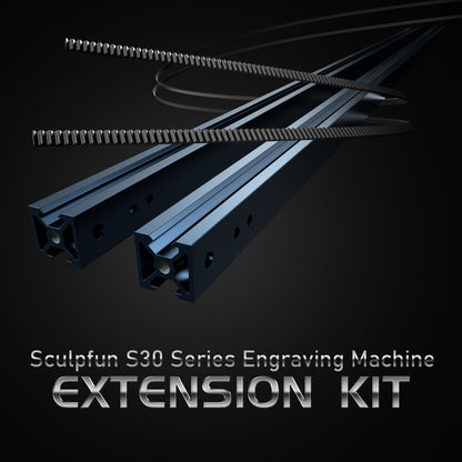 SCULPFUN S30 Series engraving area expansion kit, used for expanding the engraving area of S30/S30 Pro/S30 Pro Max engraving machine to 950x400mm V-slot aluminum shaft  directly installed