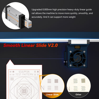 SCULPFUN S30 Ultra-33W Laser Engraving Machine 600x600mm Engraving Area  Automatic Air Assist Replaceable Lens Includes Laser Repair Kit  Air Assist M8 Main Board