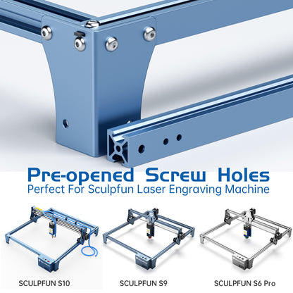 SCULPFUN S10 engraving area expansion kit, used for expanding the engraving area of S10/S9/S6pro/S6 engraving machine to 950x400mm V-slot aluminum shaft  directly installed