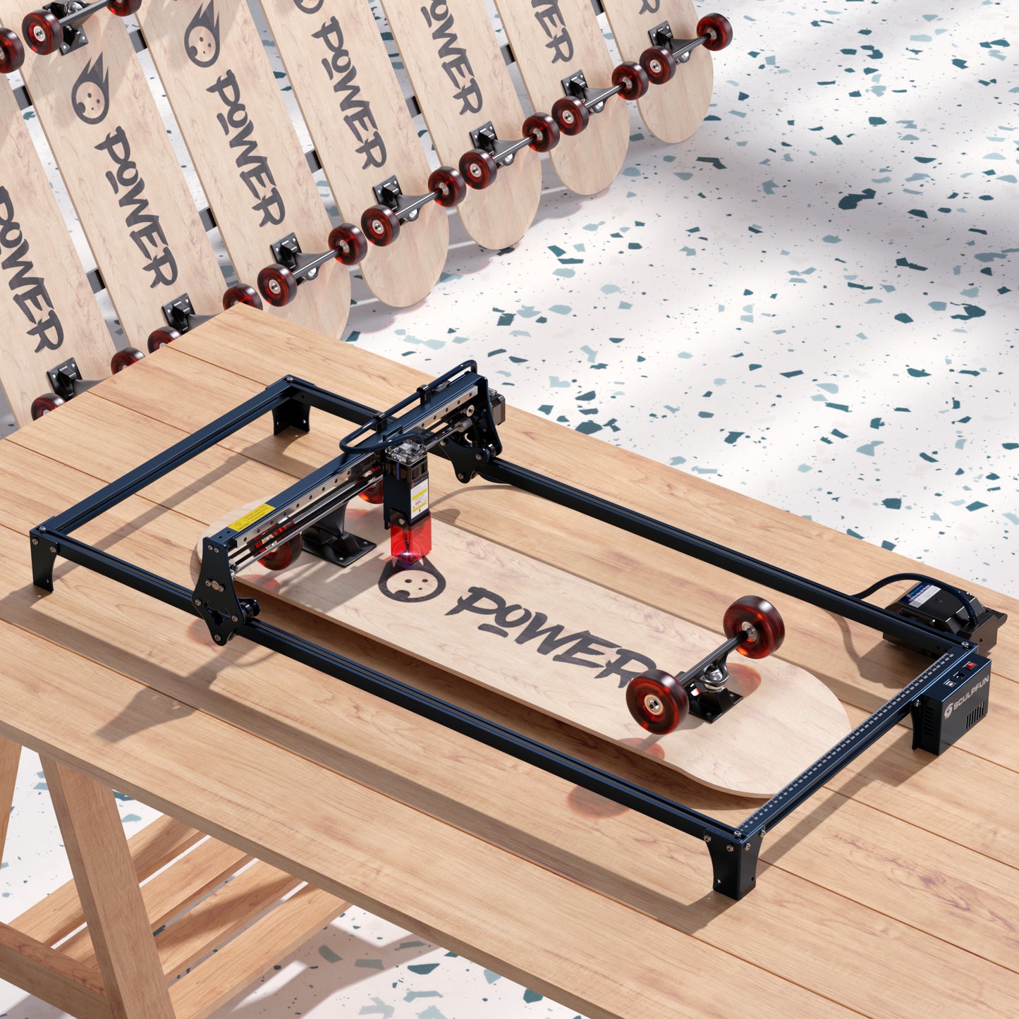 SCULPFUN S30 Series engraving area expansion kit, used for expanding the engraving area of S30/S30 Pro/S30 Pro Max engraving machine to 950x400mm V-slot aluminum shaft  directly installed