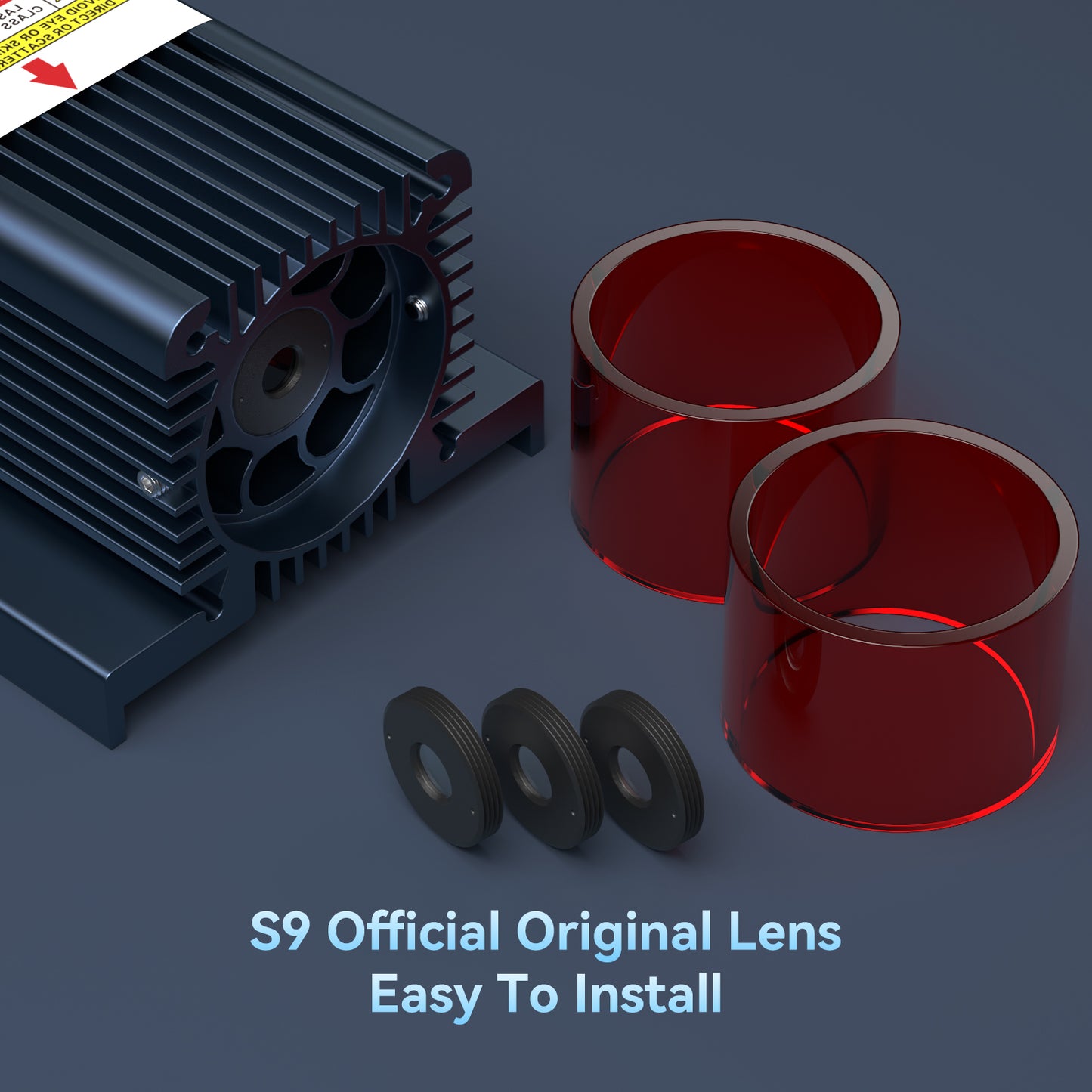 SCULPFUN S9 Original Lens Set  3Pcs original Standard Lens + 2 Acrylic Covers, easy to install, highly transparent, anti-oil and anti-smoke, super long service life