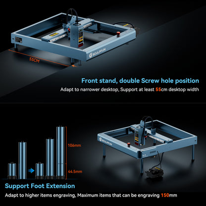 Sculpfun SF-A9 40W Laser Engraver Cutting Machine With Precise Positioning Flame Temperature Alarm Function 400x400mm Working Area