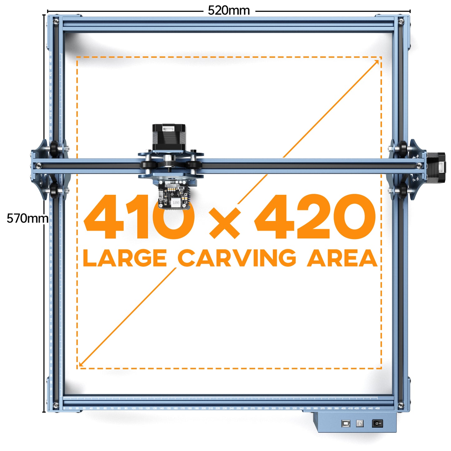 SCULPFUN S9 90W effect laser engraving machine ultra-thin laser beam shaping technology    High-precision wood acrylic laser engraver cutter 410x420mm engraving area full metal structure Quick assembly design (90W CO2 laser effect)