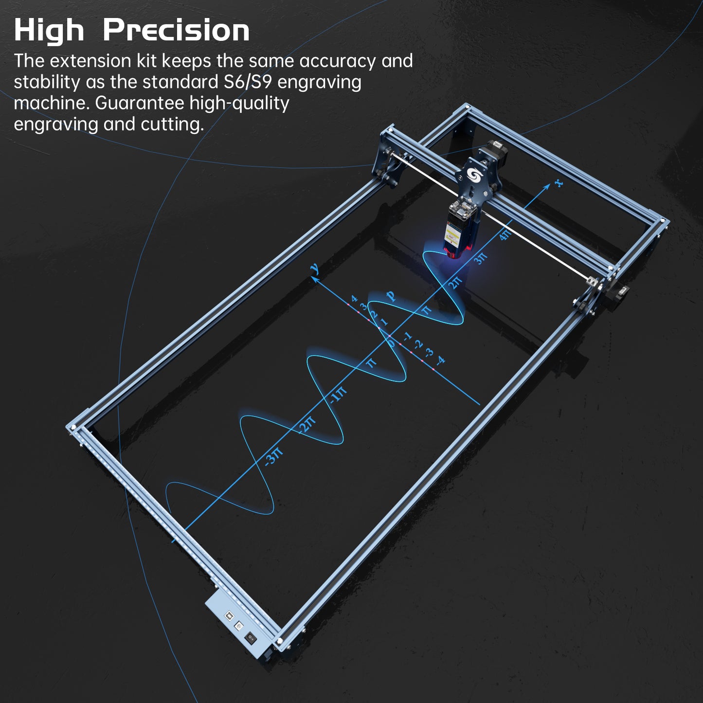 SCULPFUN engraving area expansion kit, used for expanding the engraving area of S6/S6pro/S9 engraving machine to 950x410mm V-slot aluminum shaft  directly installed