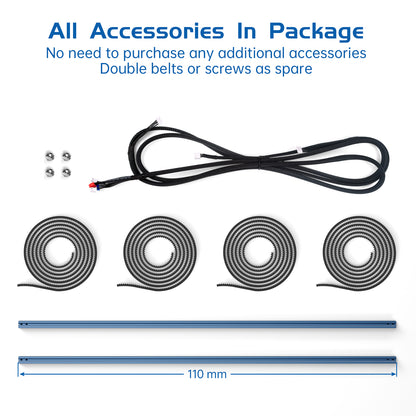 SCULPFUN engraving area expansion kit, used for expanding the engraving area of S6/S6pro/S9 engraving machine to 950x410mm V-slot aluminum shaft  directly installed