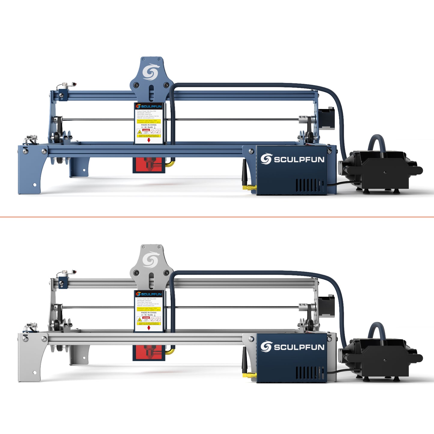 Official SCULPFUN S9 to S30 Ultra-22W Upgrade Kit Package Comes with 22W Laser Module 32-bit Motherboard High-speed Air Assist Pump XY Limit Switch Direct Use without Additional Accessories Purchase